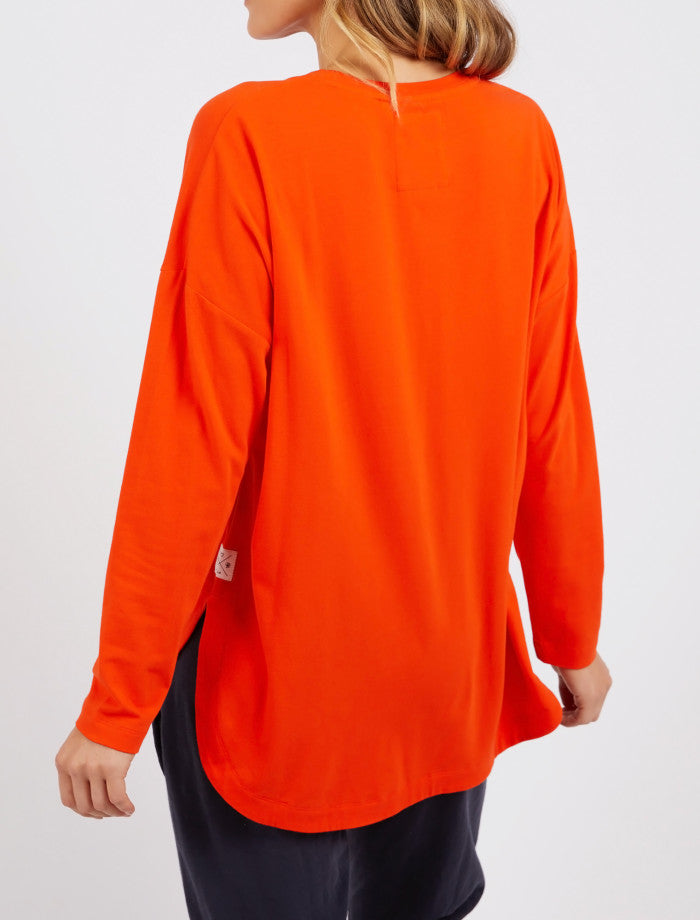 Society LS Tee | Tangerine