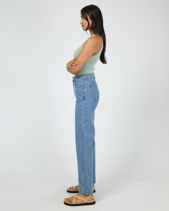 Washed Rib Lace Tank | Sage