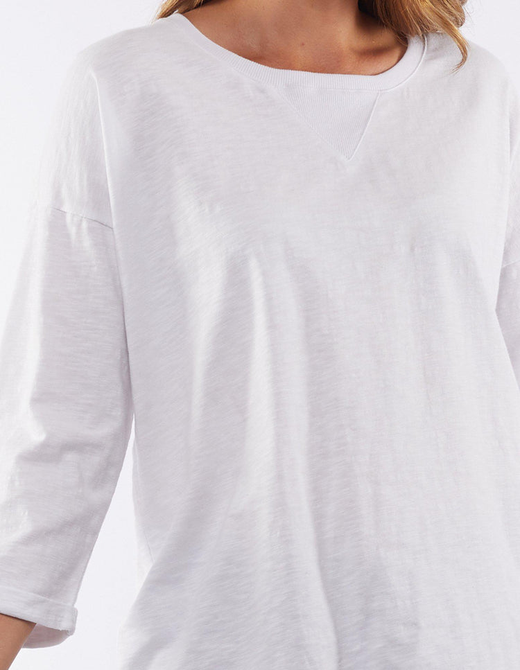 Annie 3/4 Sleeve Tee | White