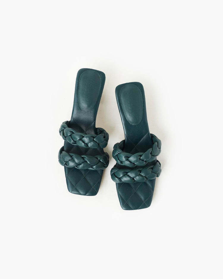 Illy Leather Heel | Forest