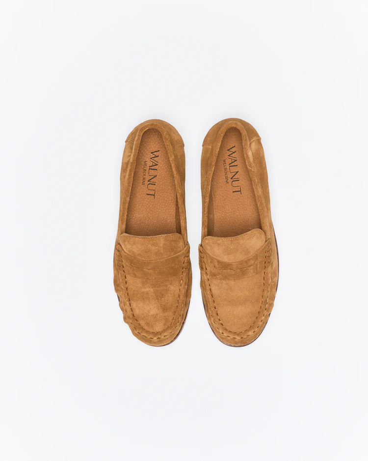 Hawk Leather Loafer | Tan Suede
