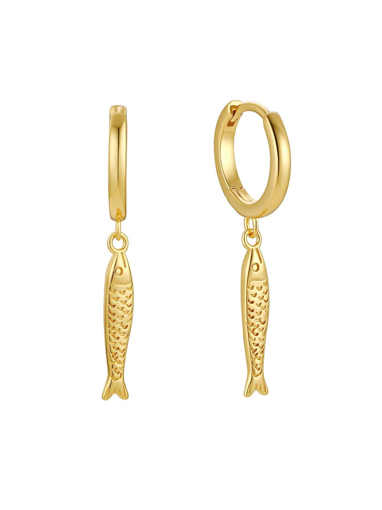 Sardine Hoops in 18k Gold
