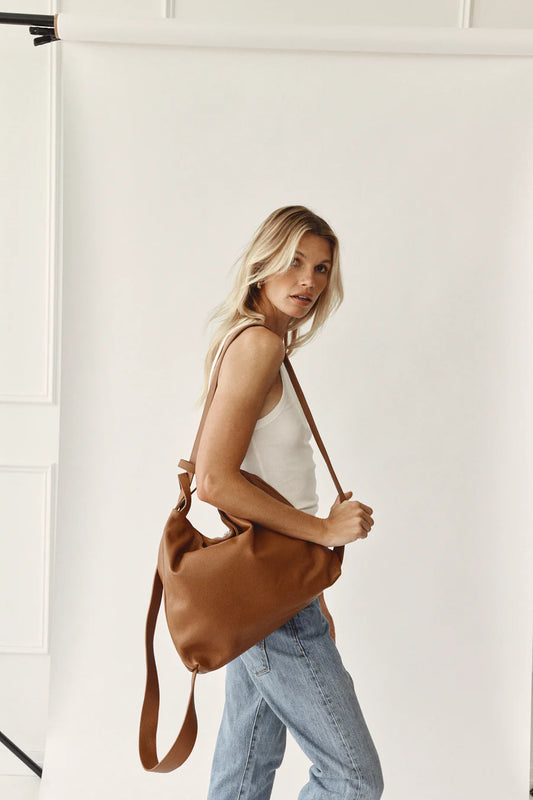 Bella Dark Tan 2-in-1 Convertible Backpack Tote