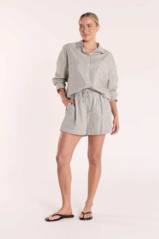 Emily Shirt | Coal Stripe