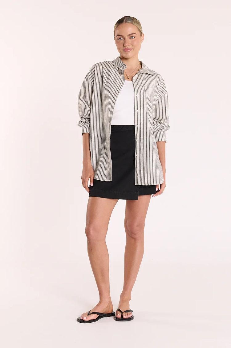 Emily Shirt | Coal Stripe