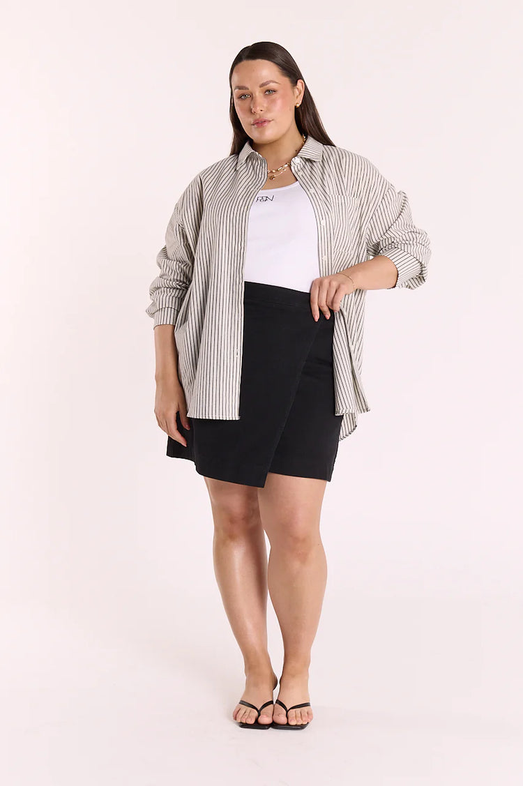 Emily Shirt | Coal Stripe