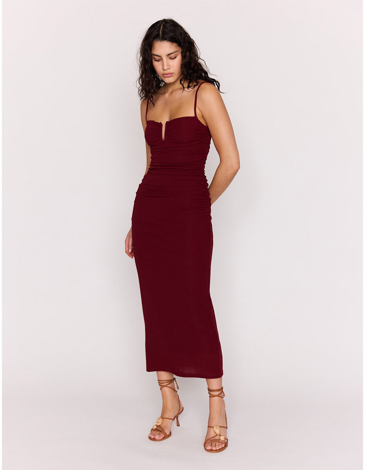 Mia Gathered Maxi Dress