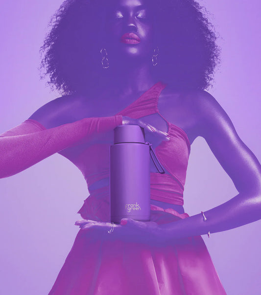 Ceramic Reusable Bottle 34oz | Limited Edition | Cosmic Purple