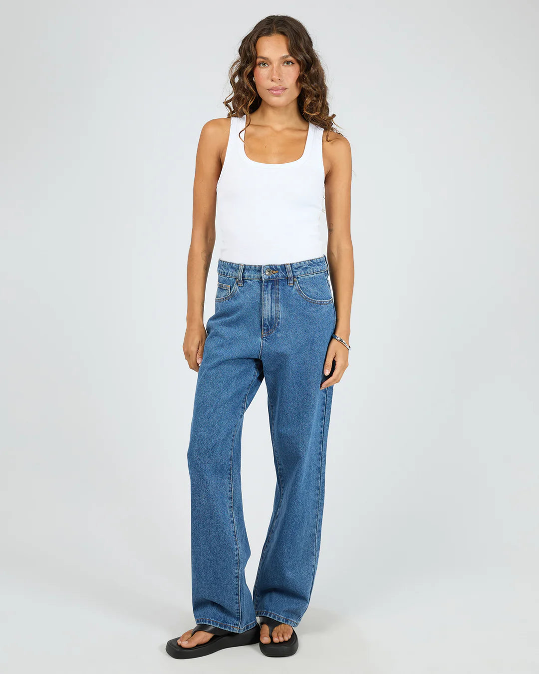Jade Baggy Jean | Mid Blue