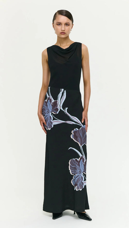 Stas Bias Combo Midi Dress