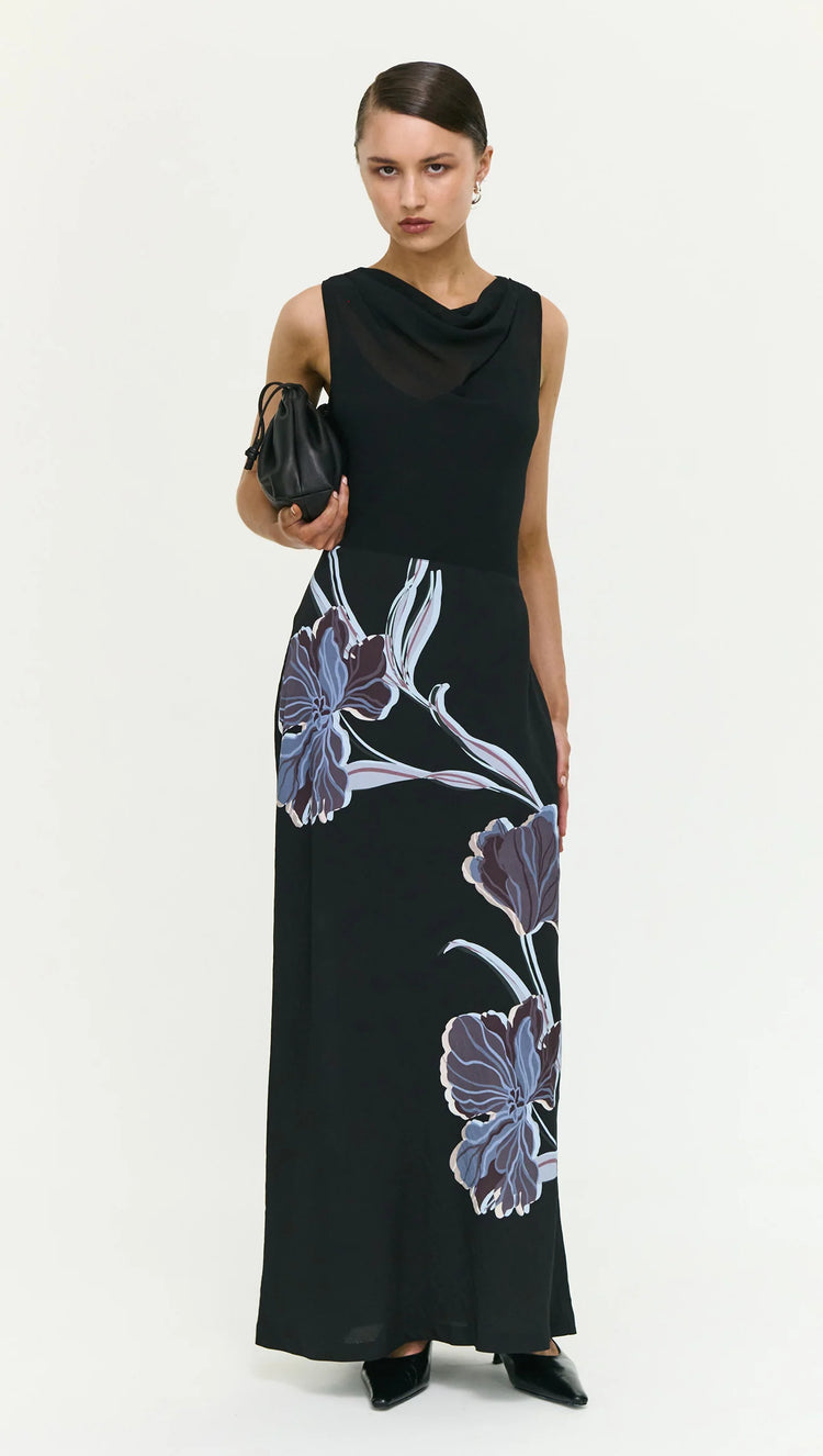 Stas Bias Combo Midi Dress