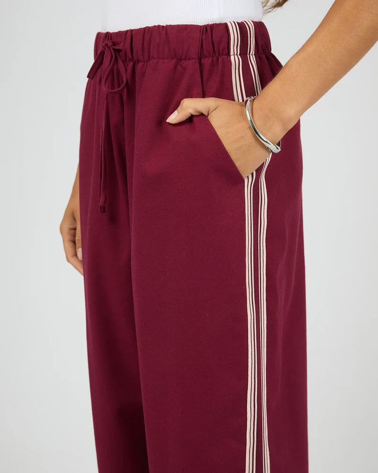 Mayfair Trim Pant | Cherry