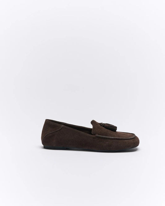 Dion Leather Loafer | Bitter Chocolate Suede