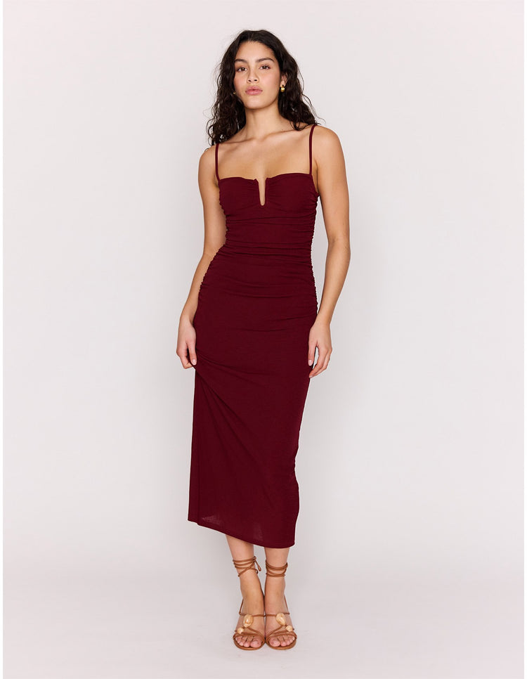 Mia Gathered Maxi Dress