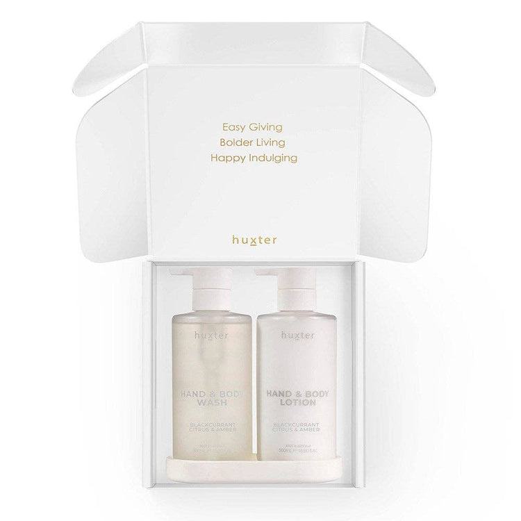 Limited Edition Wash and Lotion Gift Set - Includes 500ml Wash & Lotion + White Silicone Tray (Blackcurrant, Citrus & Amber)