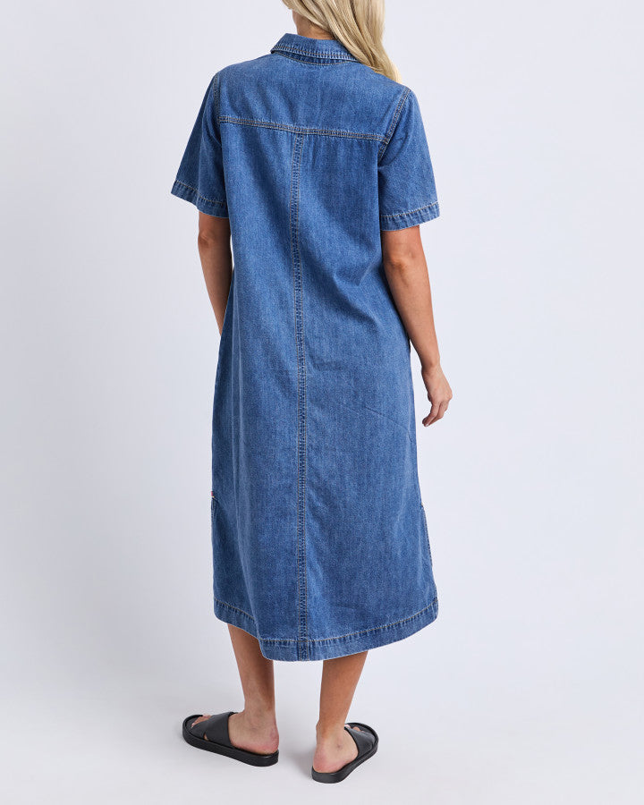 Ayla Denim Midi Dress