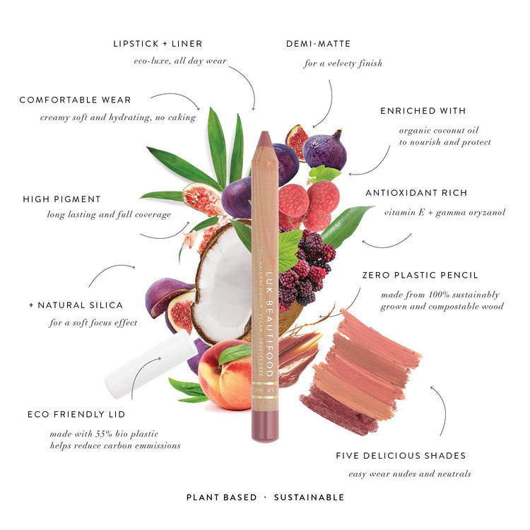 Eco-luxe Lipstick Crayon in Lychee Sorbet