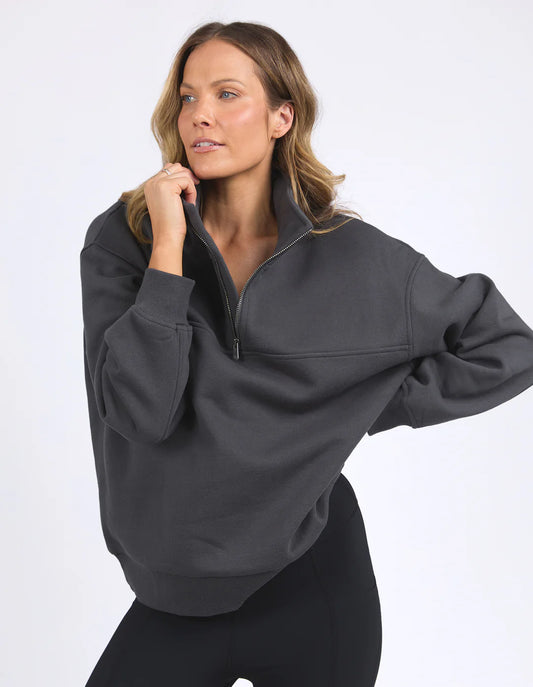 College Zip Crew | Coal