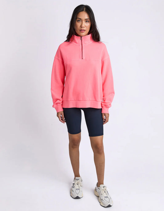 College Zip Crew | Neon Pink