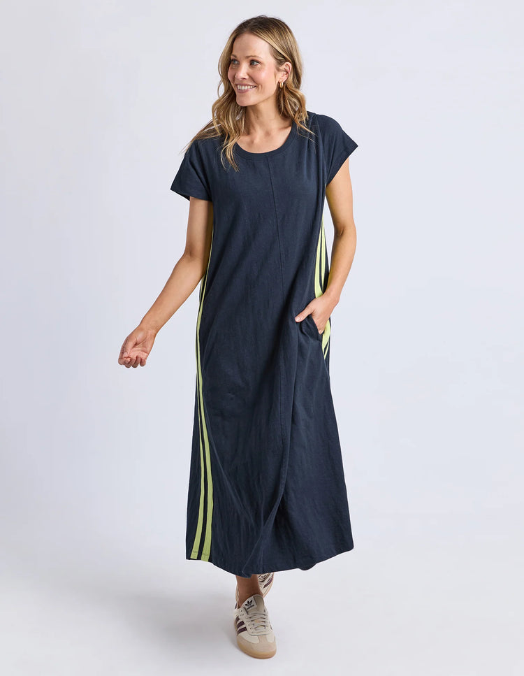 Recovery Dress | Navy & Neon Yellow