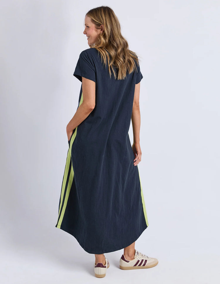 Recovery Dress | Navy & Neon Yellow