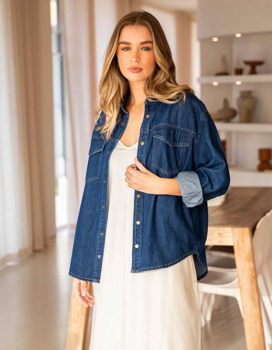 Daisy Overshirt | Dark Blue
