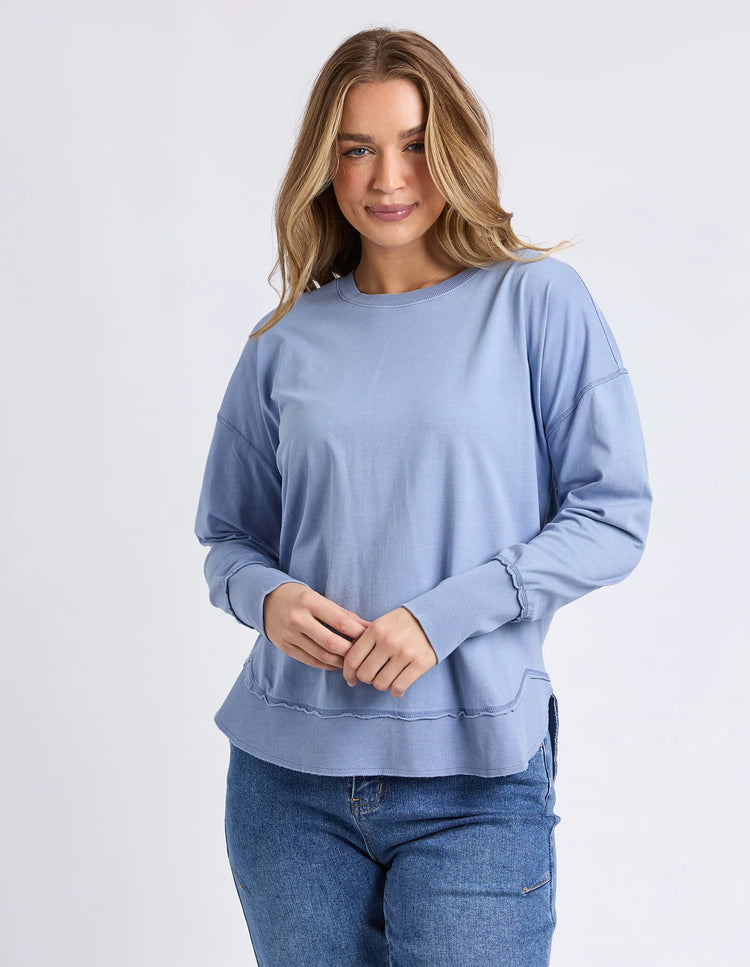 Farrah Long Sleeve | Country Blue