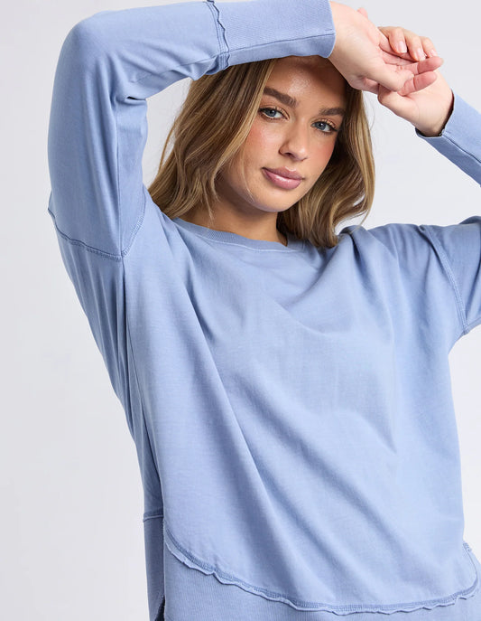 Farrah Long Sleeve | Country Blue