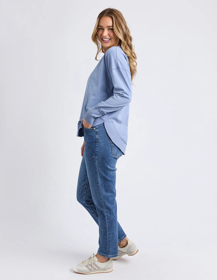 Farrah Long Sleeve | Country Blue