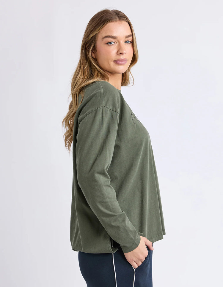 Simplified Long Sleeve Tee | Khaki