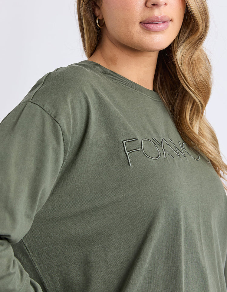 Simplified Long Sleeve Tee | Khaki