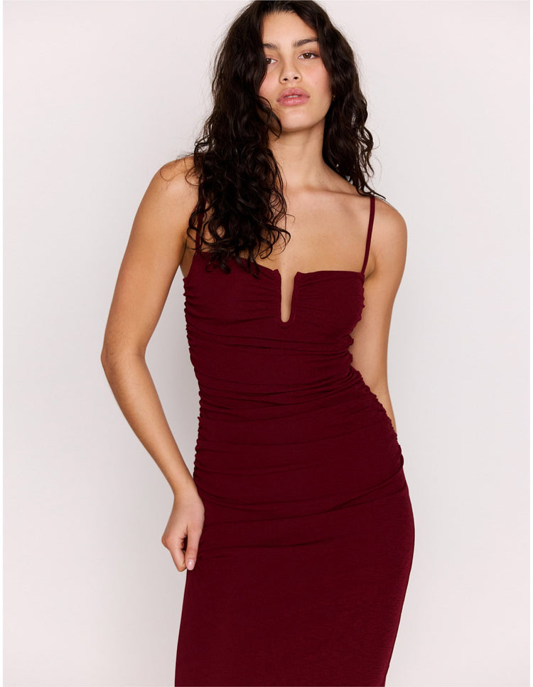 Mia Gathered Maxi Dress