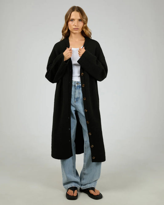 Willow Knit Longline Cardigan | Black