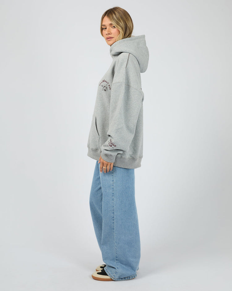 Vino Relaxed Hoodie | Grey Marle