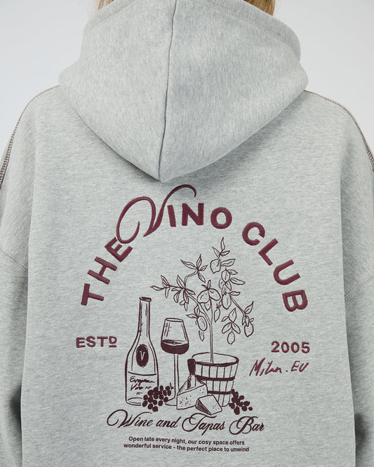 Vino Relaxed Hoodie | Grey Marle