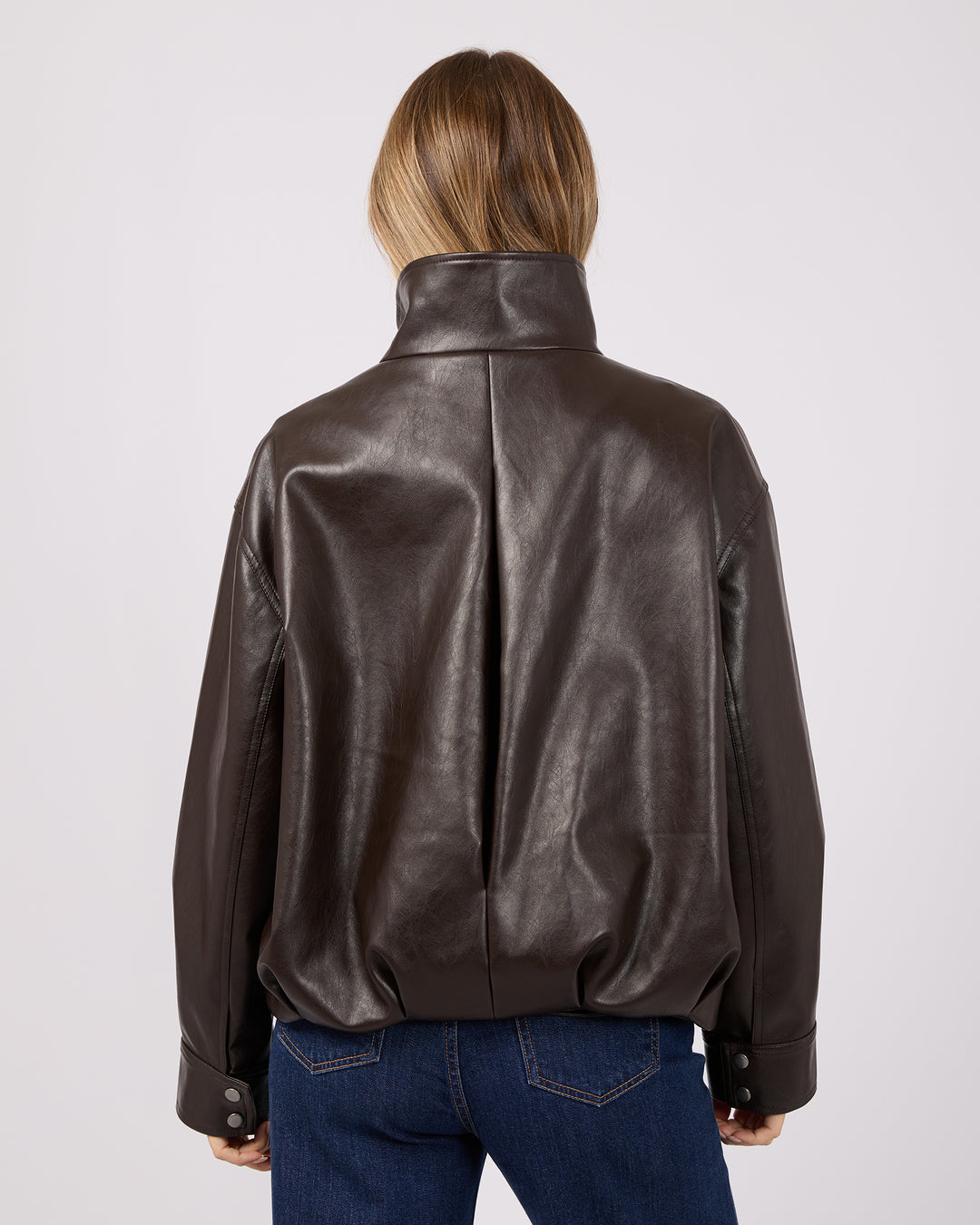 Jaynee Funnel Neck Jacket | Chocolate