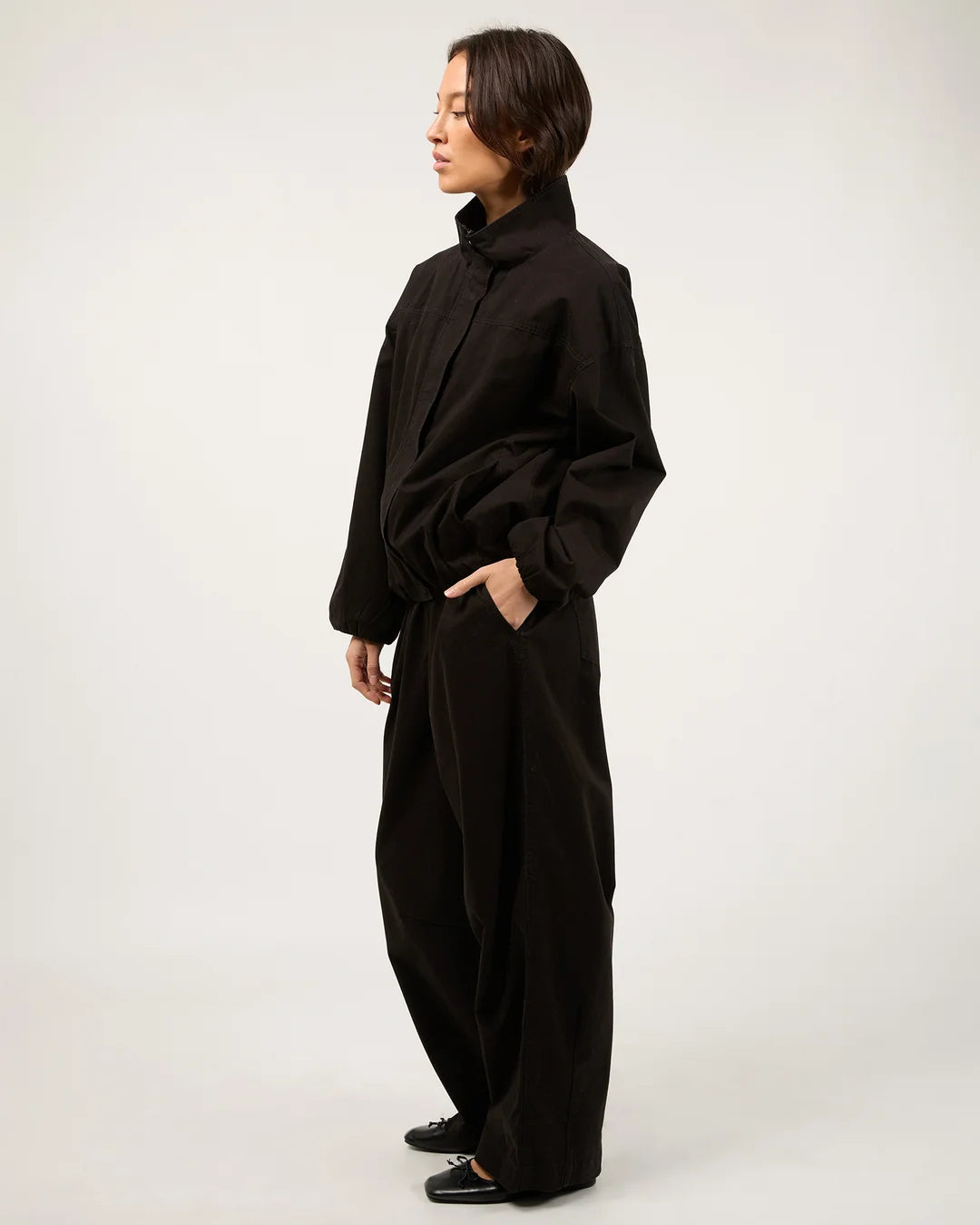 Margo Funnel Neck Jacket | Choc