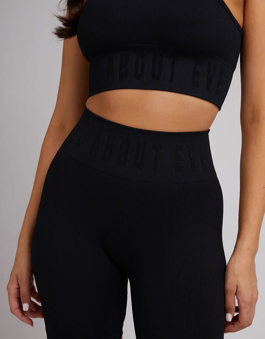 Remi Rib Bike Short | Black