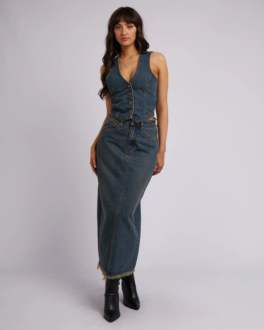 Ray Maxi Skirt | Dirty Denim