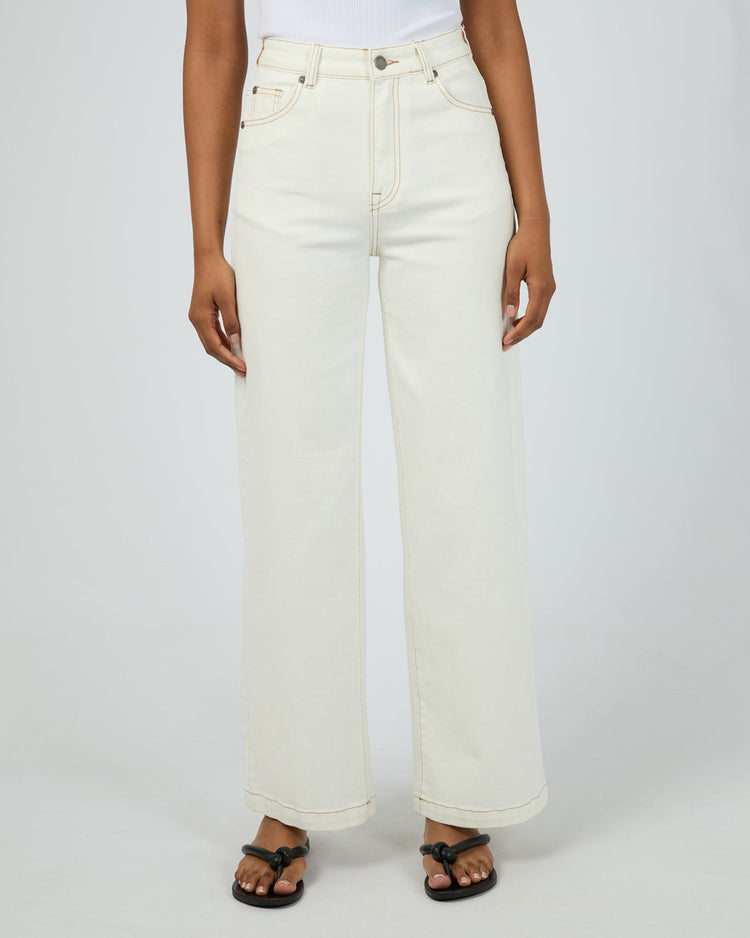 Jacqui Wide Leg Jean | Vintage White