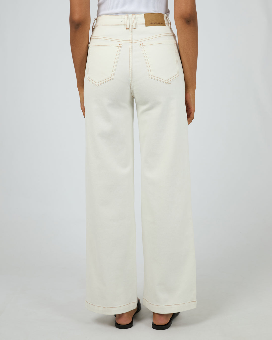 Jacqui Wide Leg Jean | Vintage White