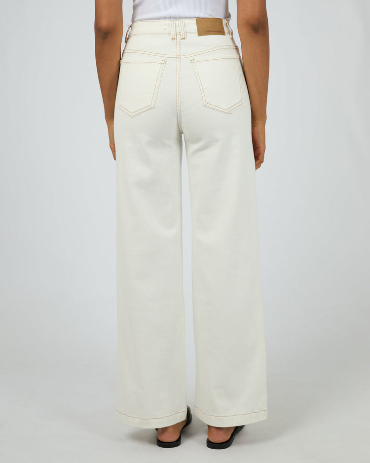 Jacqui Wide Leg Jean | Vintage White