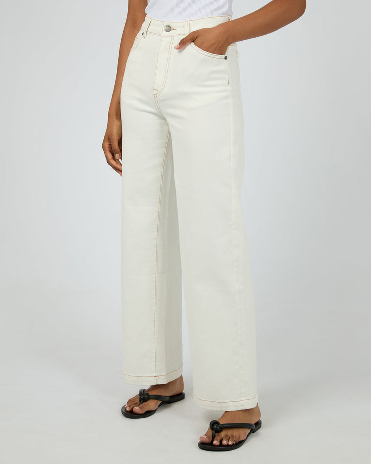 Jacqui Wide Leg Jean | Vintage White