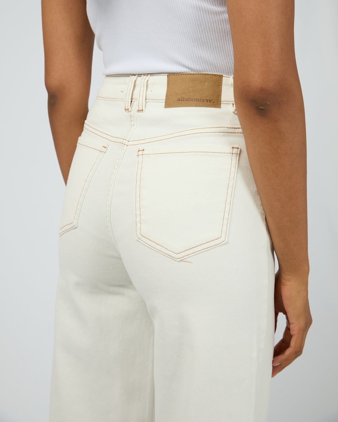 Jacqui Wide Leg Jean | Vintage White