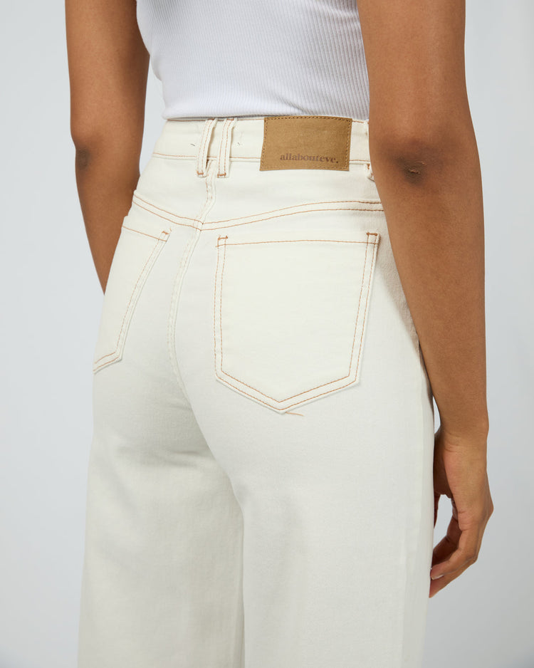 Jacqui Wide Leg Jean | Vintage White
