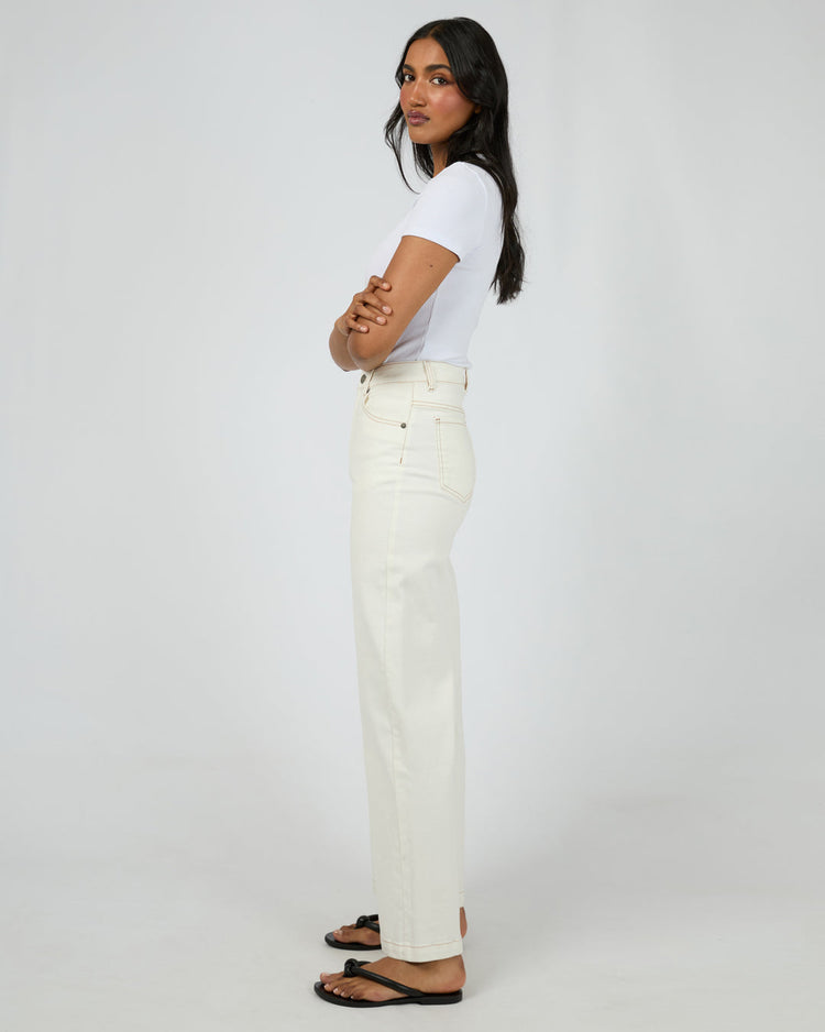 Jacqui Wide Leg Jean | Vintage White