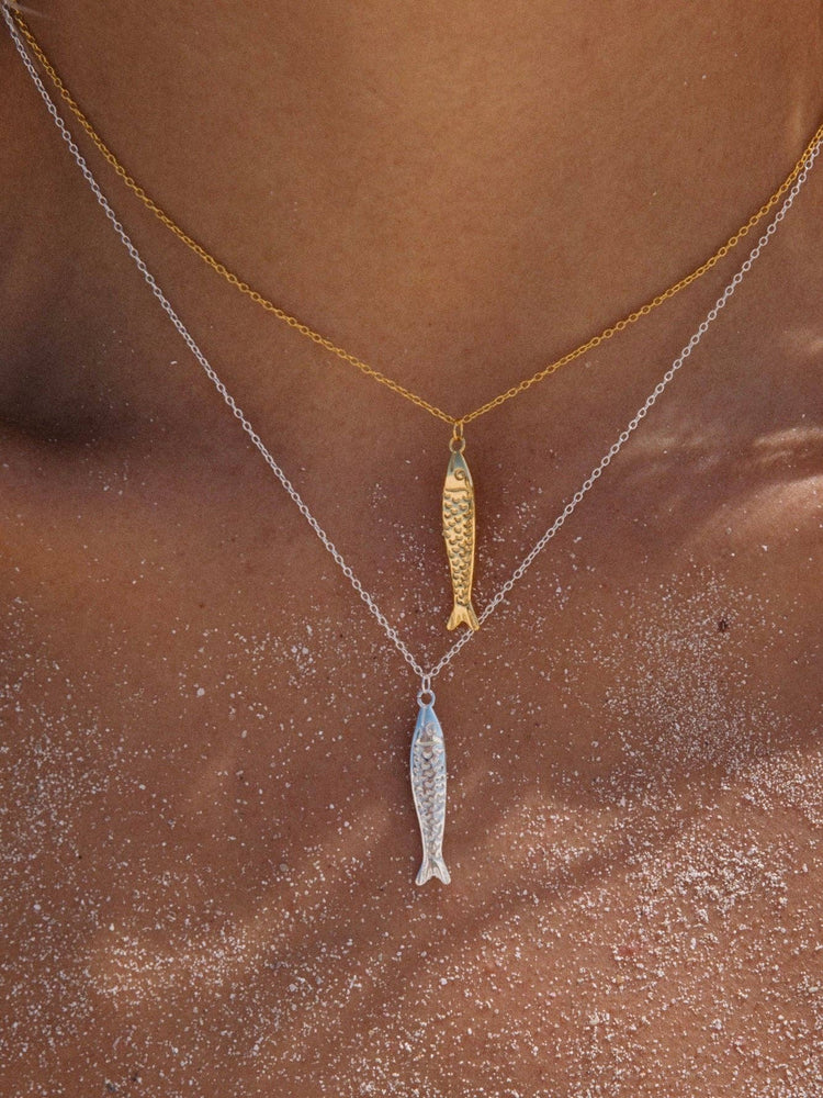 Sardine Necklace in 18k Gold