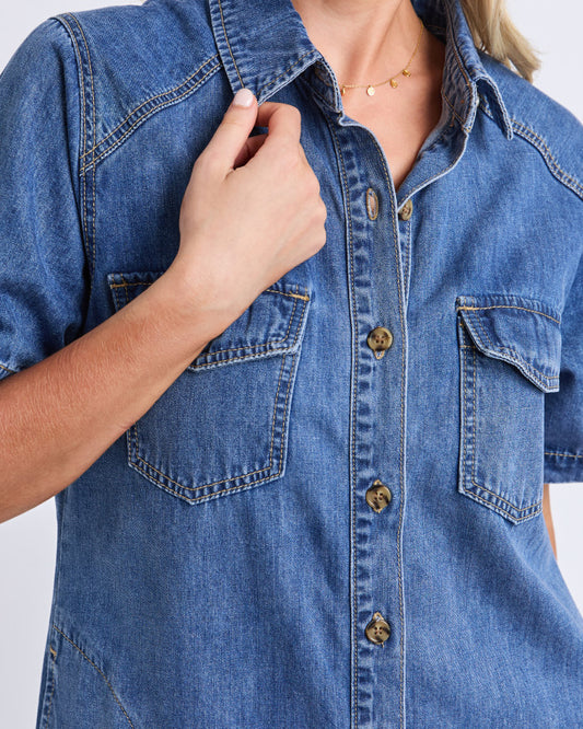 Ayla Denim Midi Dress