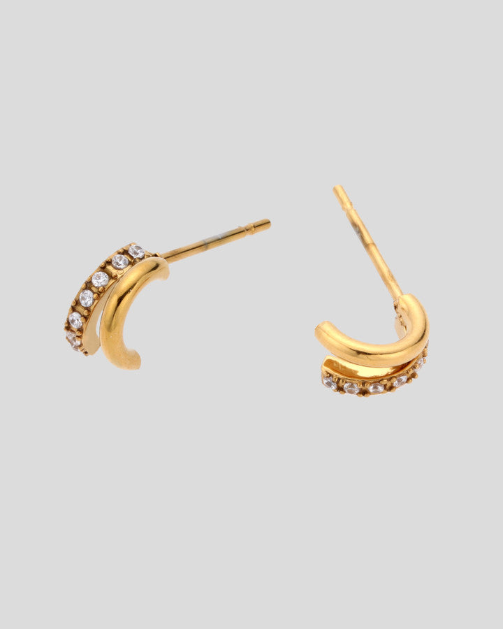 Aya Huggie Earrings | Gold
