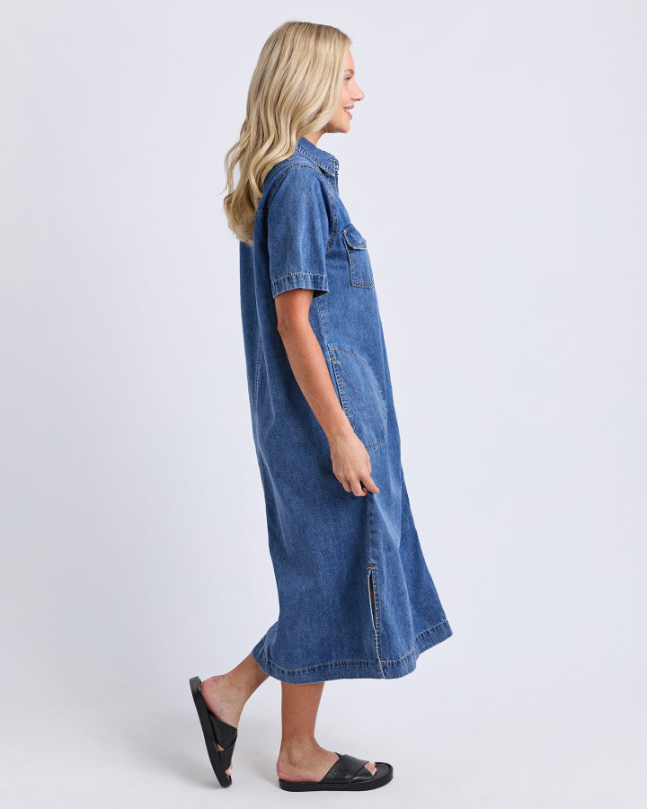 Ayla Denim Midi Dress
